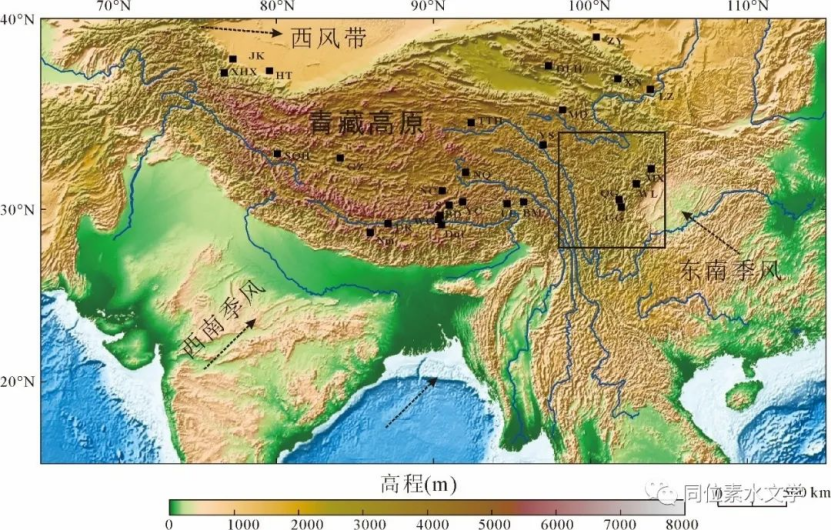 【熱點Focus】李捷、龐忠和《中國科學》：青藏高原降水同位素高程梯度