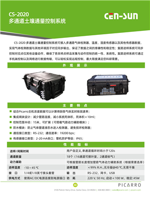 CS2020 多通道土壤通量控制系統(tǒng)