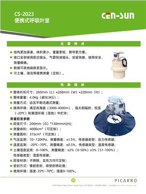 CS2023 便攜式呼吸葉室